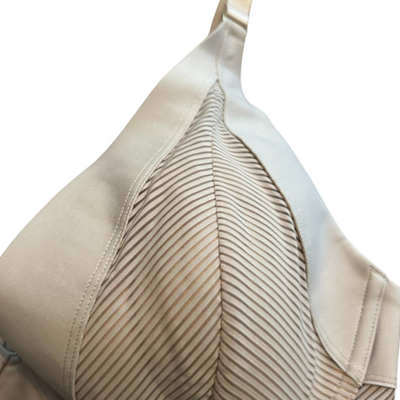 Third Love Shadow Stripe Plunge Bra Size 36D Nude Beige Underwire Support - Picture 10 of 10